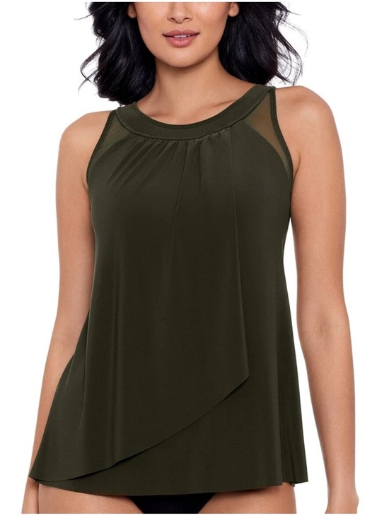 Miraclesuit Other - Miraclesuit Illusionists Ursula Underwire Tankini Swim Top In Nori Green Size 12